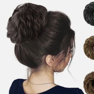 Odinson Messy Bun Hair Piece Bun Extension For Women Updo Bun Dark Brown